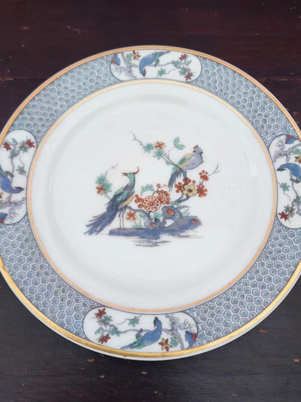 Haviland Limoges Ambazar Bird of Paradise Salad Plates, France 1921